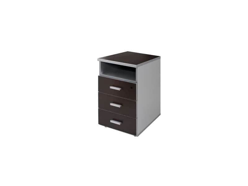 Cassettiera 3 cassetti + vano Frensy Spirit 44x52x72 cm weng‚ USPWC3C