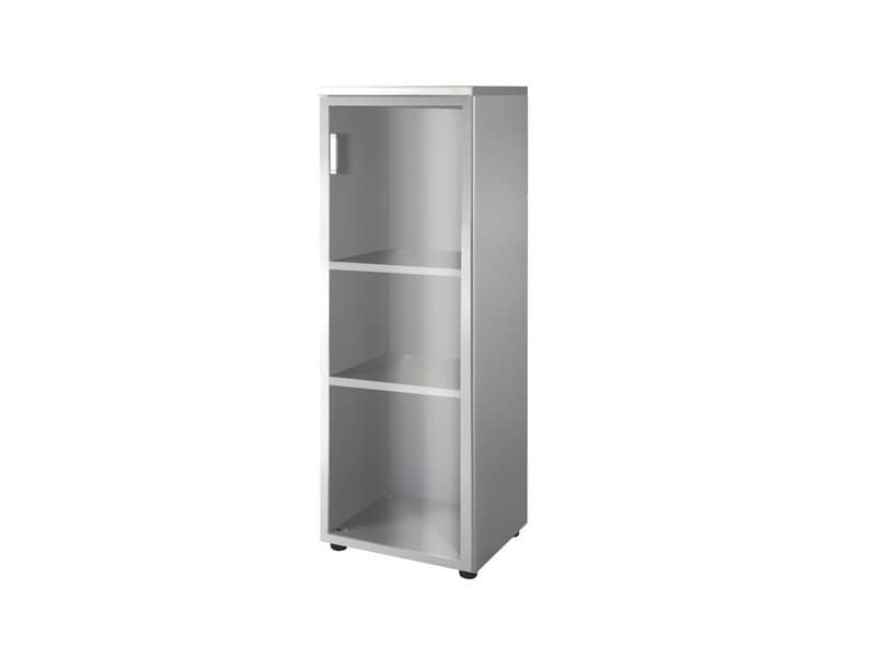 Mobile medio a giorno Frensy Spirit 2 ripiani 45x45x130 cm top weng‚ – struttura grigio – USPWM134