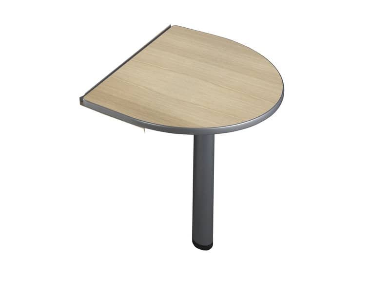 Penisola con gamba metallica Frensy Spirit 80x60x72 cm rovere USPRP80