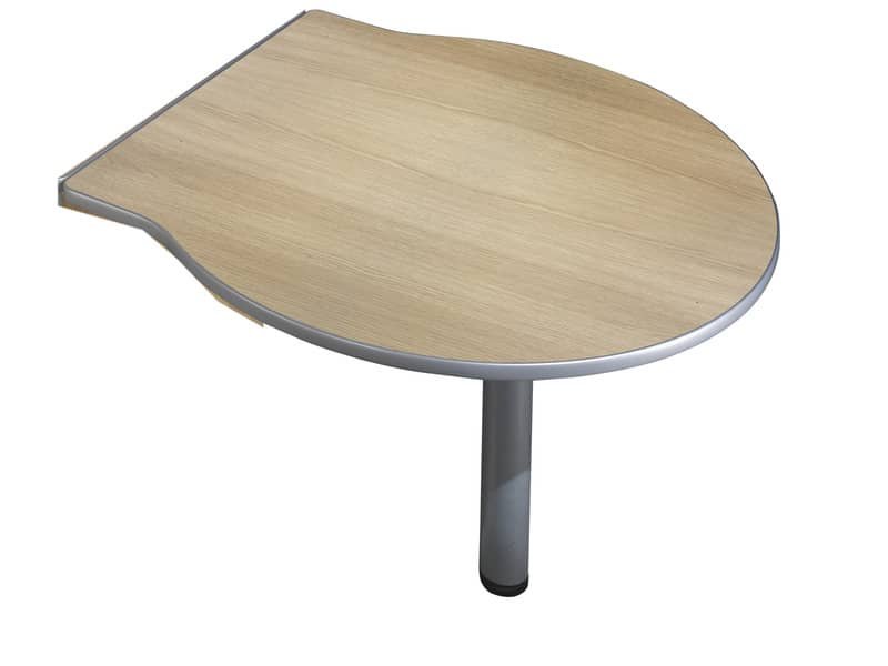 Penisola con gamba metallica Frensy Spirit 100x100x72 cm rovere USPRP100