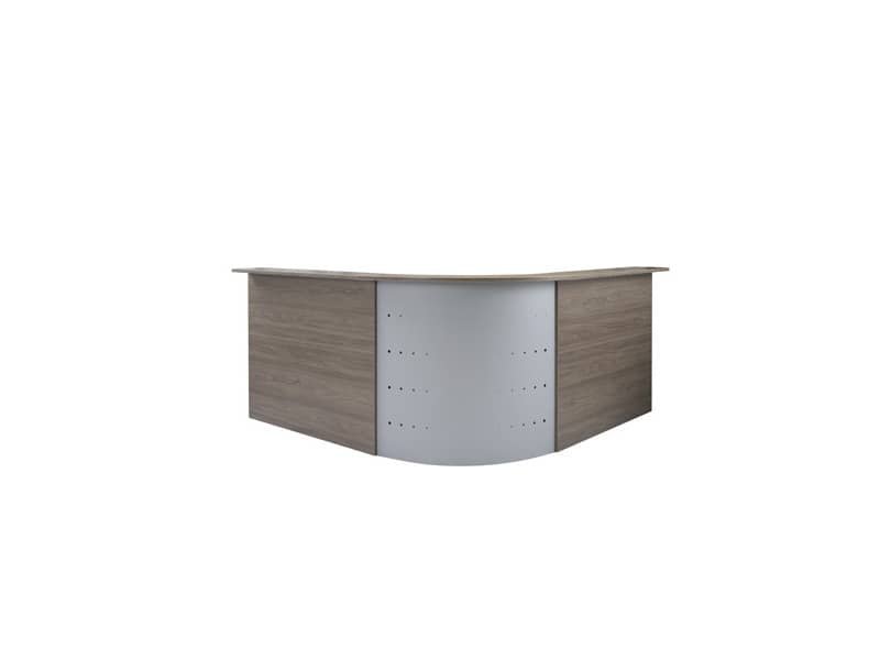 Scrivania Reception Frensy Florence con sopralzo 140x80x72 cm fianchi a pannello olmo – UFLSRSA14