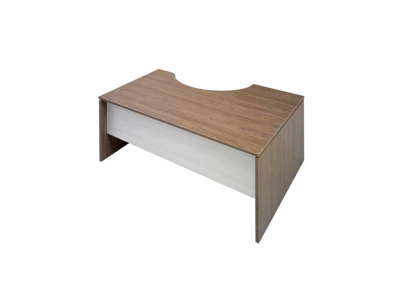 Scrivania informatica Frensy Florence semipenisola a sinistra 160x100x72 cm fianchi a pannello – olmo – UFL16SX