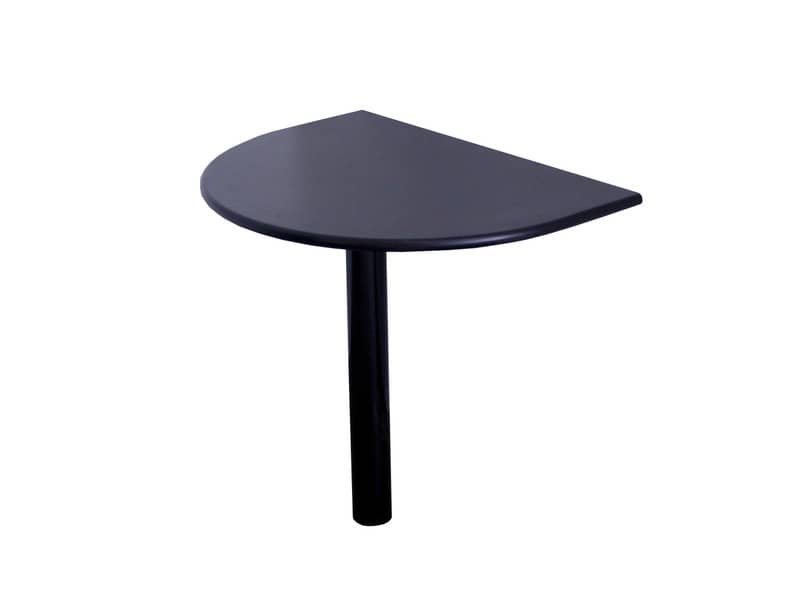 Penisola Frensy Venice 80x60x72 cm laccato nero con gamba in metallo UVEP