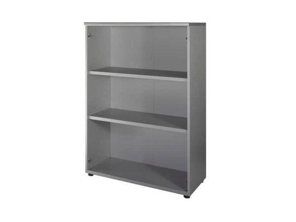 Mobile medio a giorno Frensy Spirit 2 ripiani doppia larghezza 90x45x130 cm top weng‚ - struttura grigio - USPWM139