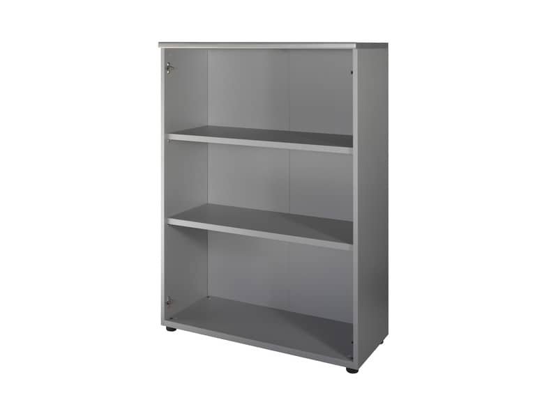 Mobile medio a giorno Frensy Spirit 2 ripiani doppia larghezza 90x45x130 cm top weng‚ – struttura grigio – USPWM139