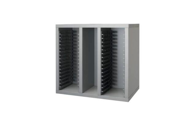 Cassetta Porta CD Frensy Spirit 42x27x39 cm top rovere - struttura argento - USPRCPCD