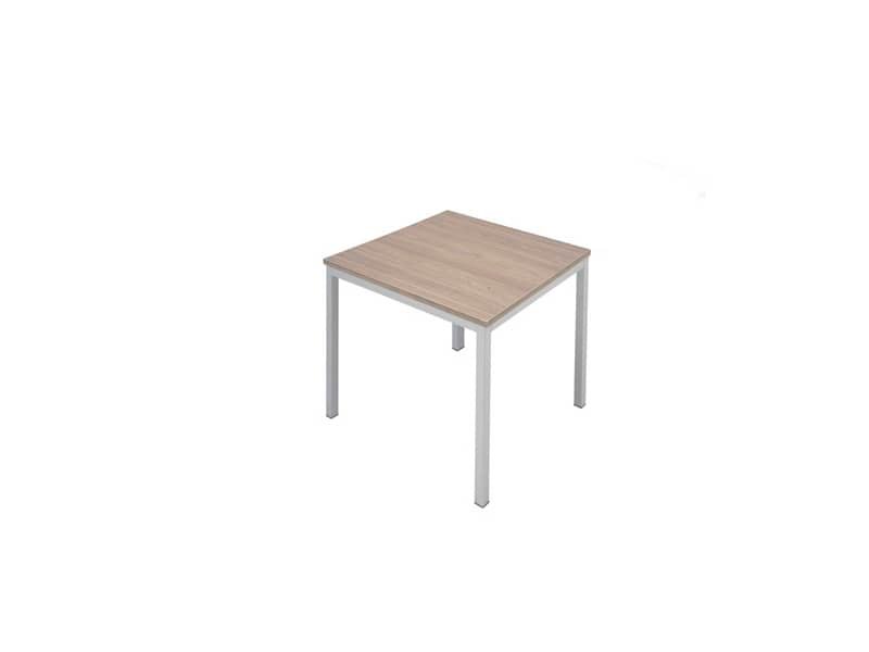 Scrivania con gambe metalliche Frensy Florence 80x80x72 cm olmo – frassino chiaro – UFLSM80