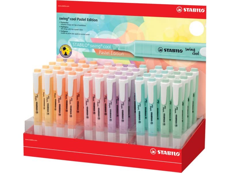 Display evidenziatori Stabilo Swing Cool Pastel assortiti 275/48-8-2
