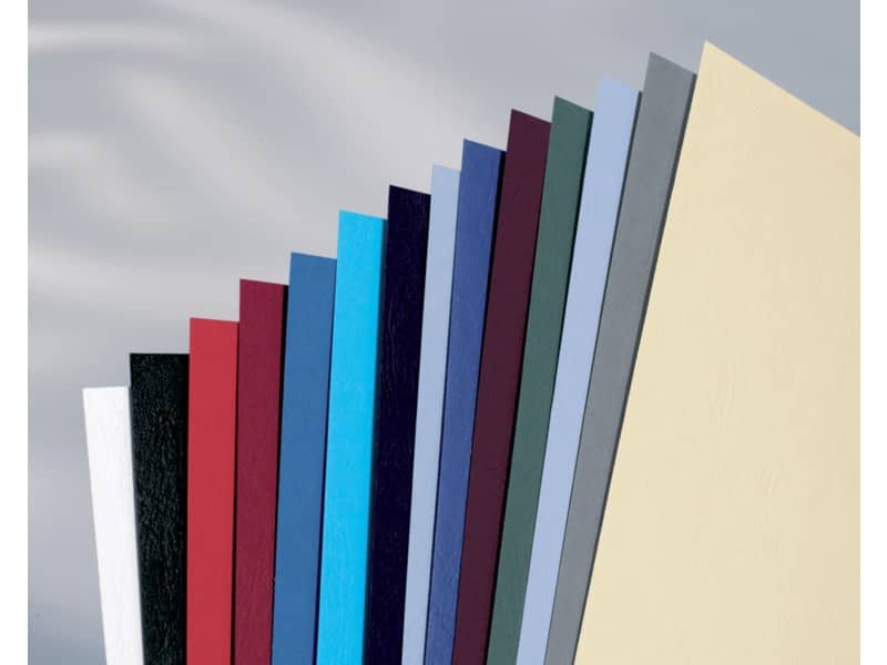 Copertine per rilegatura GBC Leathergrain in cartoncino goffrato A4 avorio – conf. 100 pezzi – CE040065