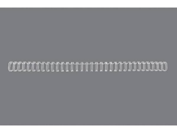 Spirali metalliche a 34 anelli GBC Wirebind 6 mm A4 bianco - fino a 55 fogli - conf. 100 pezzi - RG810470