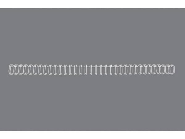 Spirali metalliche a 34 anelli GBC Wirebind 11 mm A4 bianco - fino a 100 fogli - conf. 100 pezzi - RG810770