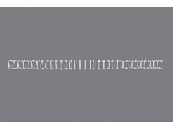 Spirali metalliche a 34 anelli GBC Wirebind 14 mm A4 bianco - fino a 125 fogli - conf. 100 pezzi - RG810970