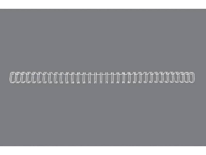 Spirali metalliche a 34 anelli GBC Wirebind 9 mm A4 bianco – fino a 85 fogli – conf. 100 pezzi – RG810670