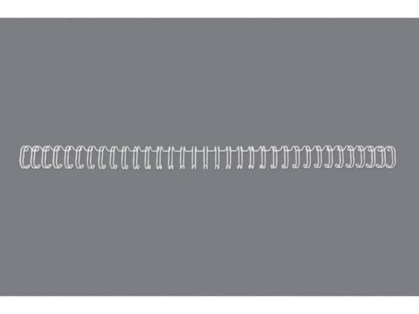 Spirali metalliche a 34 anelli GBC Wirebind 8 mm A4 bianco - fino a 70 fogli - conf. 100 pezzi - RG810570