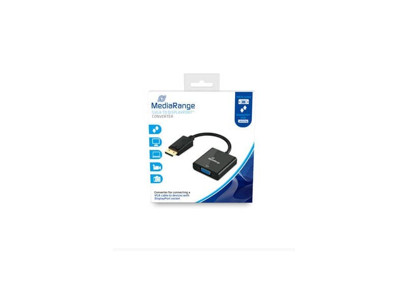 Convertitore da DisplayPort? a SVGA, presa VGA/spina DP – 15 cm Media Range nero – MRCS173