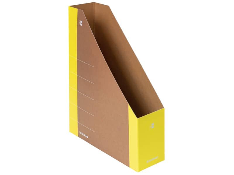 Portariviste in cartone formato A4 dorso 5 cm Donau giallo 3550001FSC-11