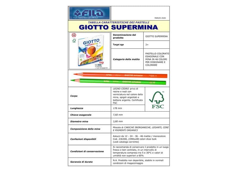 Matita colorata GIOTTO Supermina verde smeraldo 23901900
