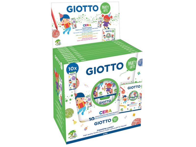 Pastelli a cera Giotto Party Set in conf. 10 10 astucci da 4 colori assortiti – F311000