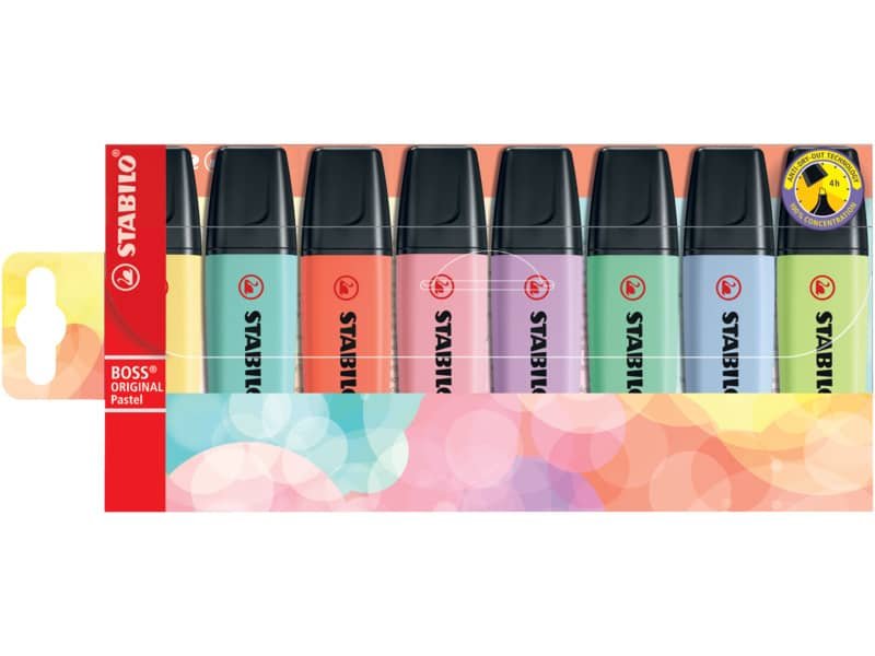 Evidenziatori Stabilo Boss Original Pastel 8 colori assortiti 70/8-3