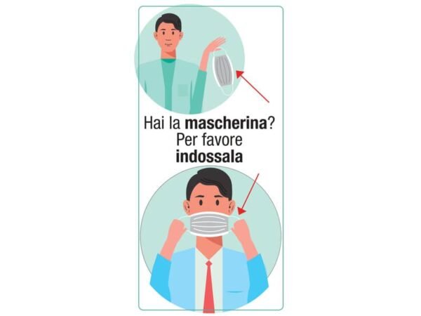 Adesivo segnaletico Hai la mascherina? Per fav...