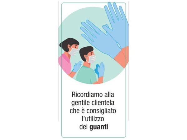 Adesivo segnaletico Ricordiamo alla clientela ...