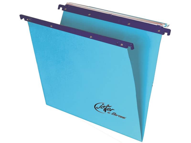 Cartelle sospese orizzontali per cassetti Linea Joker 33 cm fondo V – blu conf. 25 pezzi – 400/330 LINK – A3