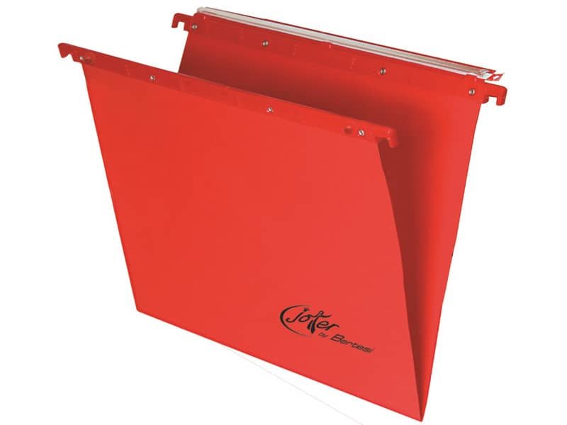 Cartelle sospese orizzontali per cassetti Linea Joker 39 cm fondo V – rosso conf. 25 pezzi – 400/395 LINK – A4