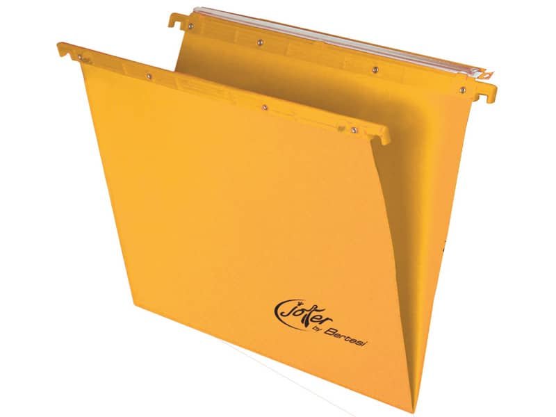 Cartelle sospese orizzontali per cassetti Linea Joker 39 cm fondo V – giallo conf. 25 pezzi 400/395 LINK – A5