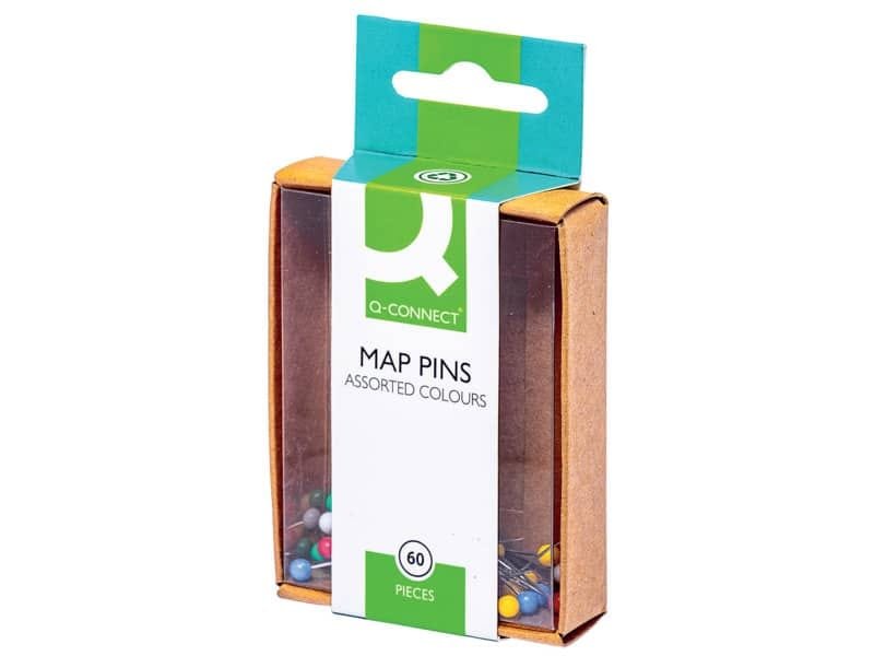 Spilli cartografici Q-Connect 15 mm colori assortiti conf. da 60 – KF02030
