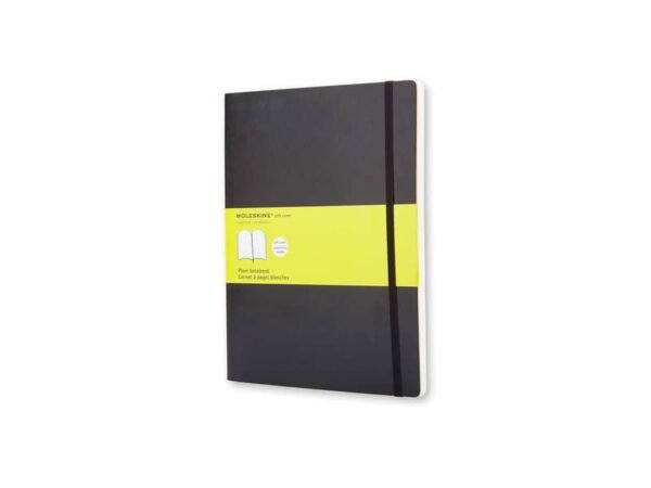 Taccuino a pagina bianca extra large 19x25 cm copertina morbida Moleskine nero - QP623