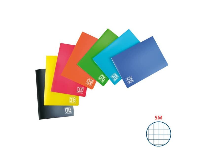 Quaderno Maxi One A4 punto metallico Color PM PPL 80 gr rigatura 5M 20ff+1 colori  assortiti – 5571