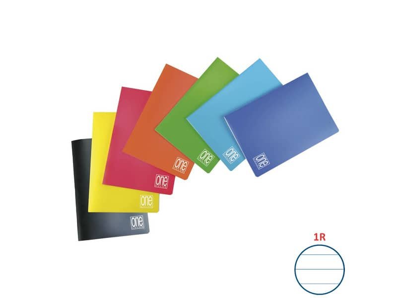 Quaderno Maxi One A4 punto metallico Color PM PPL 80 gr rigatura 1R 20ff+1 colori  assortiti – 5573