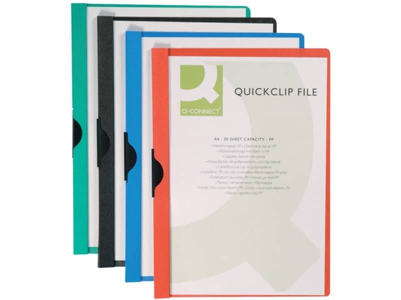 Cartellina con clip Q-Connect PVC 22×30,7 cm rosso KF00461