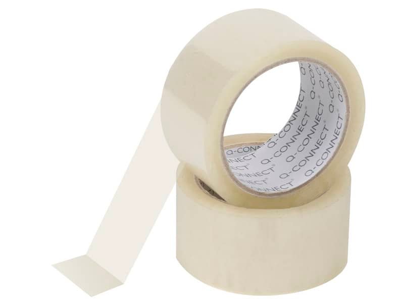 Nastro adesivo da imballo Q-Connect 50 mm x 66 m trasparente – svolgimento silenzioso – conf. 6 pezzi – KF04382