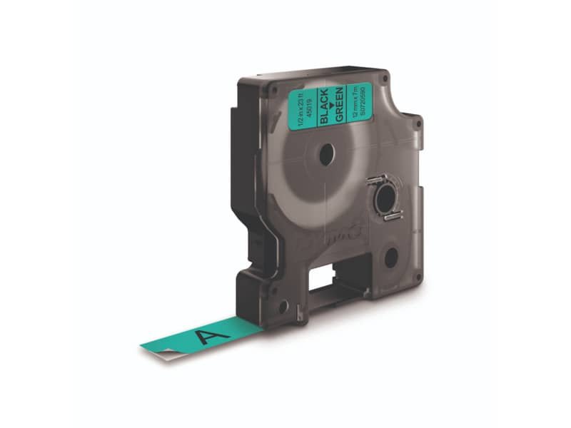 Nastro per etichettatrici Dymo D1 12 mm x 7 m Nero/Verde S0720590