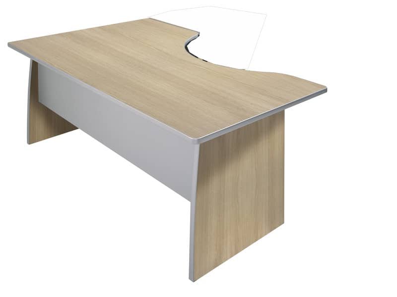 Scrivania informatica Frensy Spirit con semipenisola sinistra 180x100x72 cm rovere – USPRSI18SX