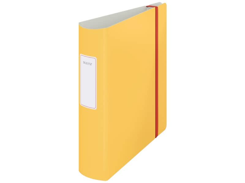 Registratore Leitz Cosy Active con meccanismo a leva 180ø – A4 – dorso 8,2 cm – giallo caldo – 10380019