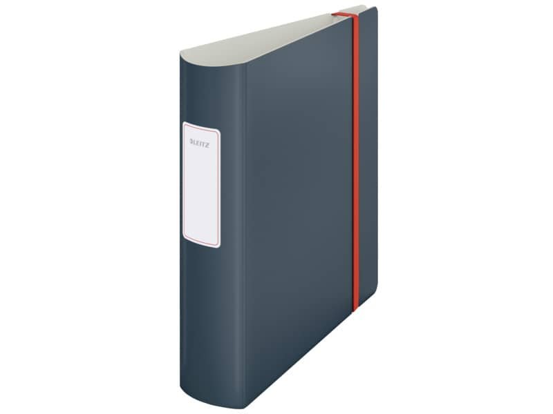 Registratore Leitz Cosy Active con meccanismo a leva 180ø – A4 – dorso 8,2 cm – grigio velluto – 10380089