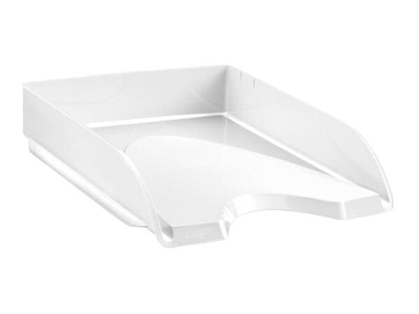 Vaschetta portacorrispondenza CepPro Gloss CEP in polistirolo impilabile bianco 25,7x24,8x6,6 cm - 1002000021
