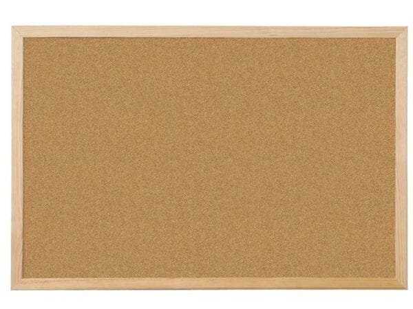Pannello in sughero Q-Connect 90x60 cm con cornice in legno KF03567