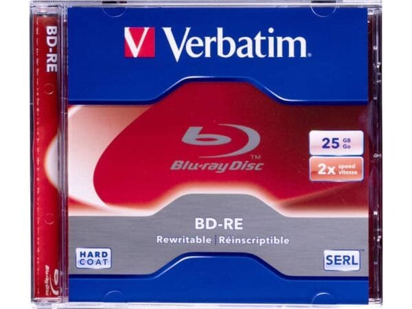 Blu-Ray BD-RE Verbatim 25 GB 2x Jewel Case conf. da 5 - 43615