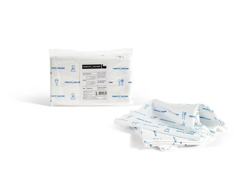Panno per stoviglie microfibra tessuto non tessuto perfetto factory Dynamo 50X60 cm bianco – conf. 5 pezzi – 26636