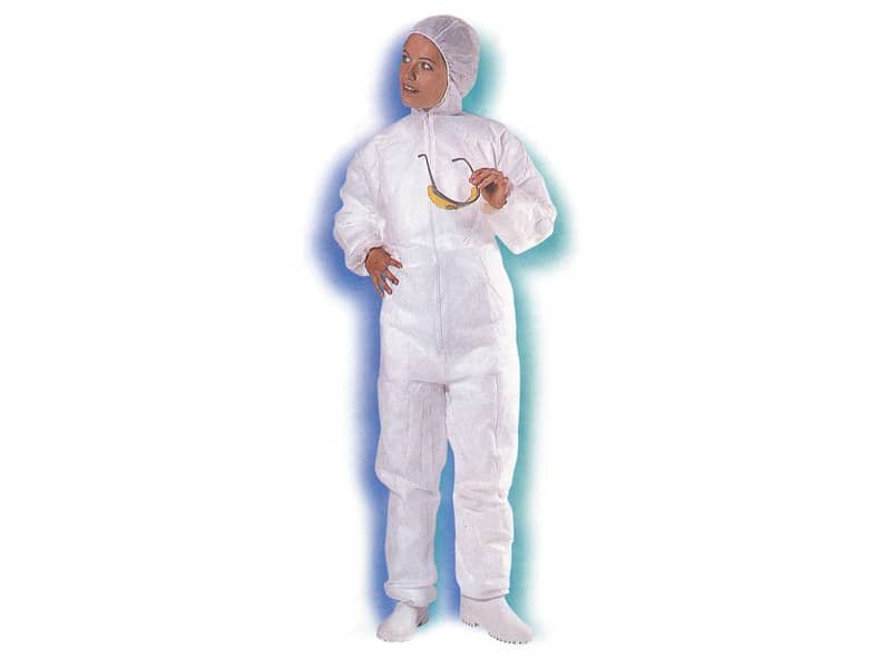 Tuta monouso con cappuccio Icoguanti bianco – M Conf. 5 pezzi – TUTX/M