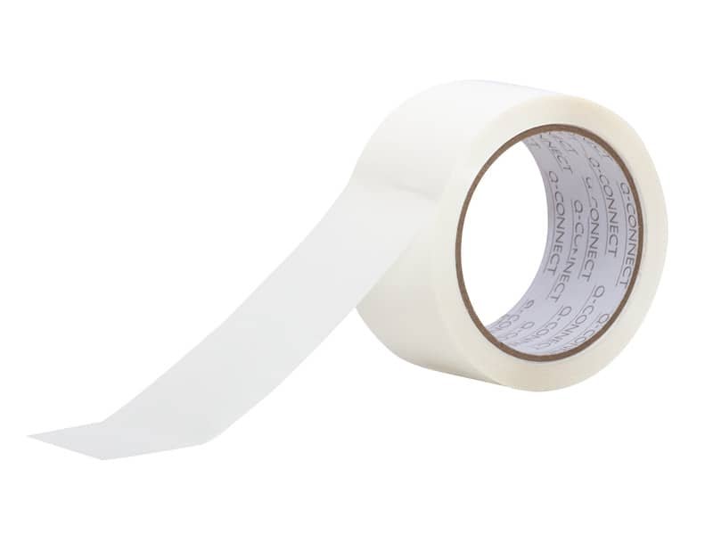 Nastro adesivo da imballo Q-Connect 50 mm x 66 m bianco – svolgimento rumoroso – conf. 6 pezzi – KF02901