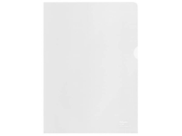 Buste a L Esselte De Luxe f.to 22x30 cm 100% riciclate antiriflesso trasparenti conf. 100 pezzi - 627499