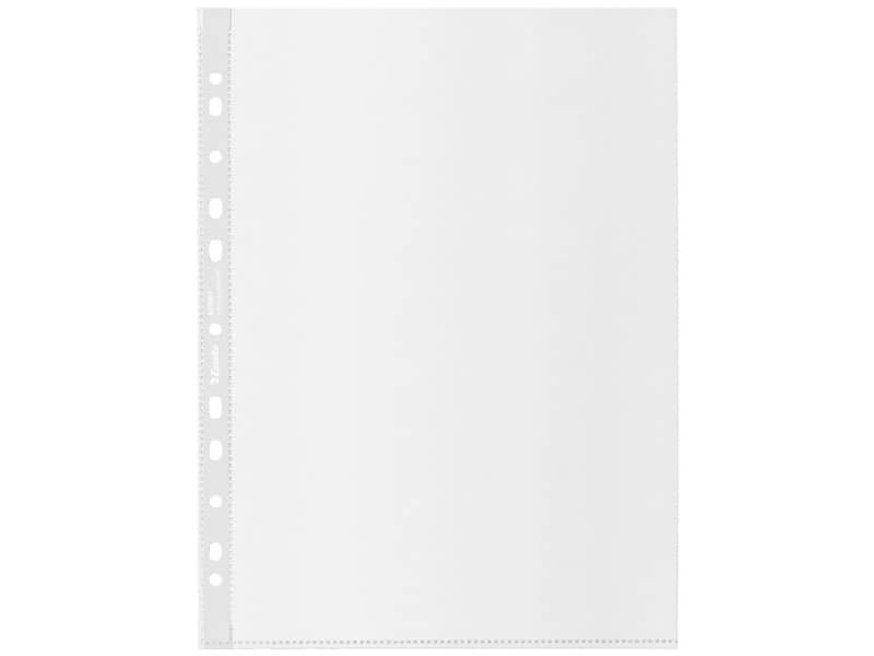 Buste a perforazione universale Esselte De Luxe f.to A4 100% riciclate trasparenti – conf. 50 pezzi – 627501
