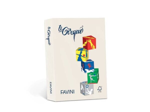 Carta colorata Favini Le Cirque A4 160  g/mý colori tenui Avorio 110 - risma da 250 fogli - A74Q304