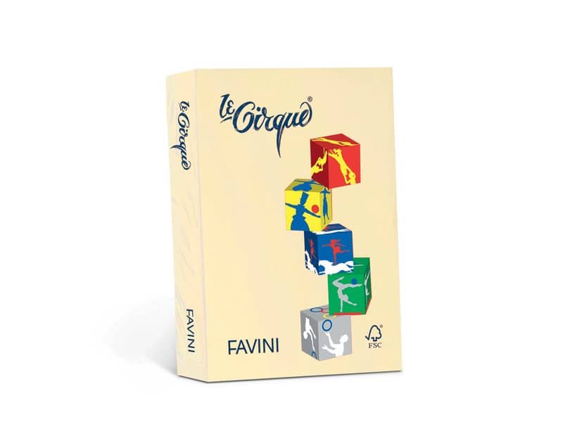 Carta colorata Favini Le Cirque A4 160  g/mý colori tenui Giallo 100 – risma da 250 fogli – A742304