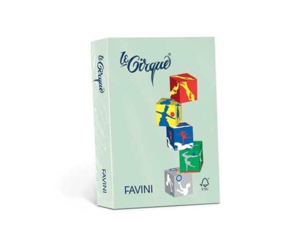 Carta colorata Favini Le Cirque A3 80 g/mý colori  tenui Pistacchio 102 - risma da 500 fogli - A716353