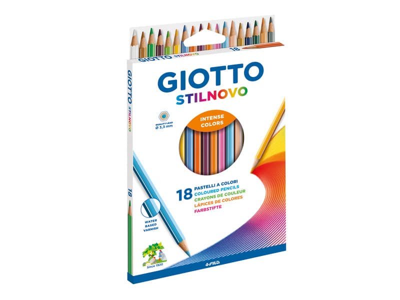 Matite colorate Giotto Stilnovo assortiti Astuccio da 18 – 27820000